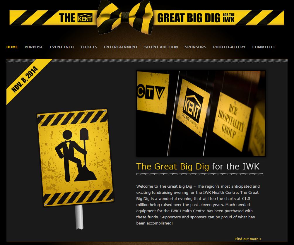 Advertisement for The Great Big Dig fundraiser