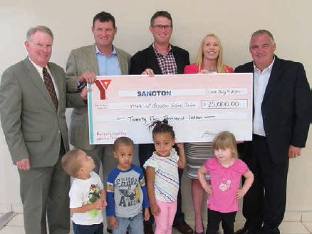 Sancton donates 25,000 to YMCA community project.